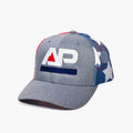 Adanced Primate American Flag Meshback Heather Gray--Front View