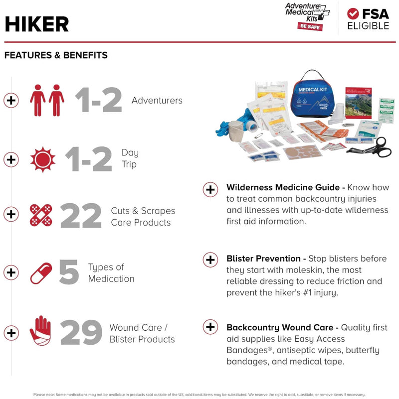 Adventure Medical hiker Kit -- features view