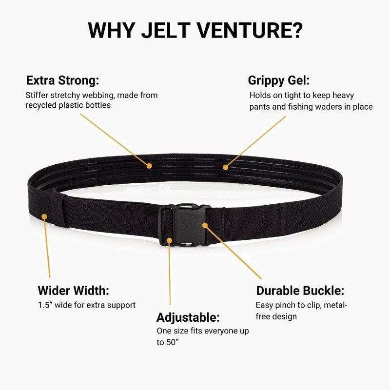 jelt venture adjustable stretch belt - feature view