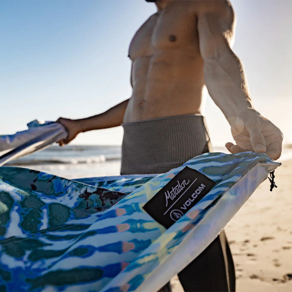 Matador packable beach towel tie dye - lifestyle view