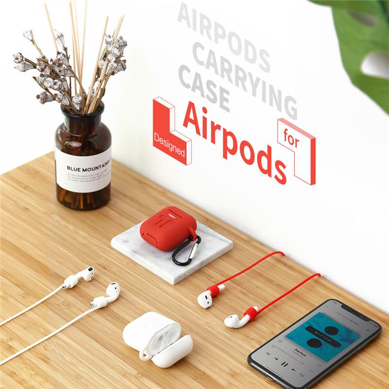 ROCK Silicone Apple AirPods Case w/ Bud Connector