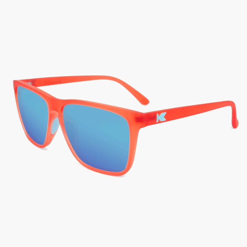 Knockaround Fruit Punch Aqua Fast Lanes Sport Sunglasses--flyover view