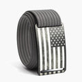Grip6 Men's Gunmetal Flag Belt--grey strap