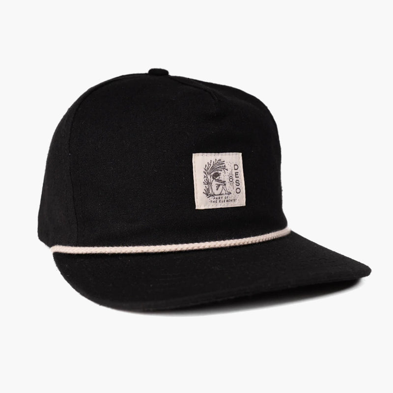 deso supply co indica 5-panel black cap - front view