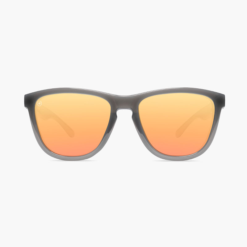 knockaround affordable sport sunglasses jelly grey peach premiums-front view