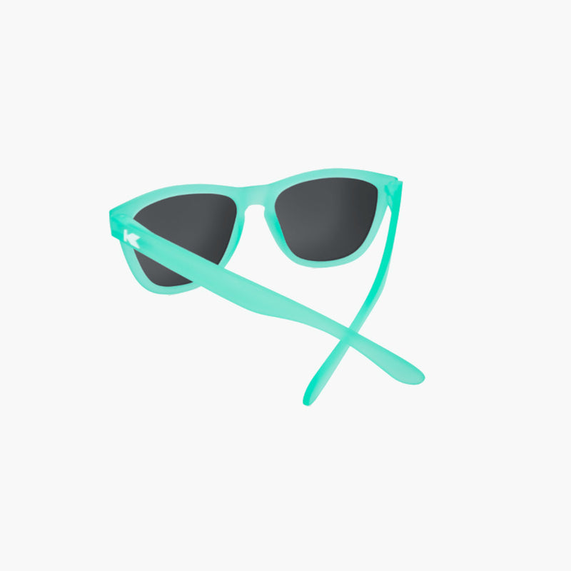 Knockaround Frosted Mint Aqua Premium Sunglasses--rear view