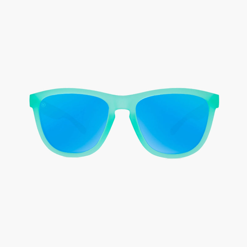 Knockaround Frosted Mint Aqua Premium Sunglasses--front view