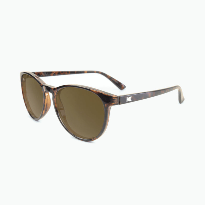 knockaround affordable sunglasses glossy tortoise shell amber mai tais - flyover view