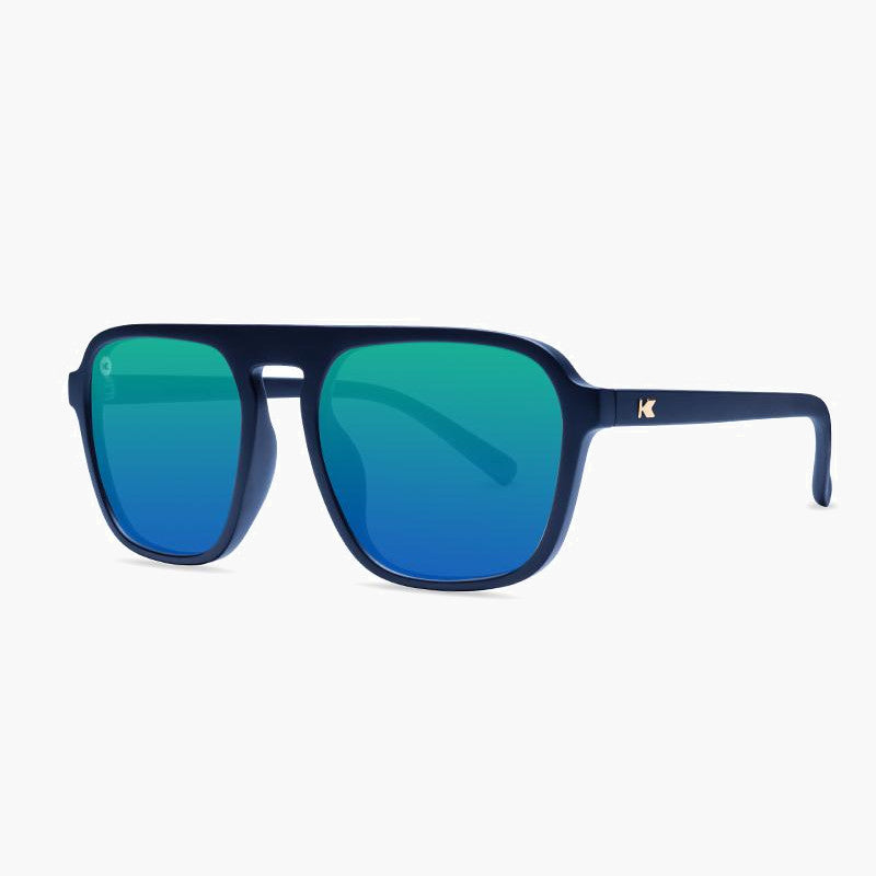 knockaround affordable sunglasses rubberized navy rider pacific palisades - threequarter view