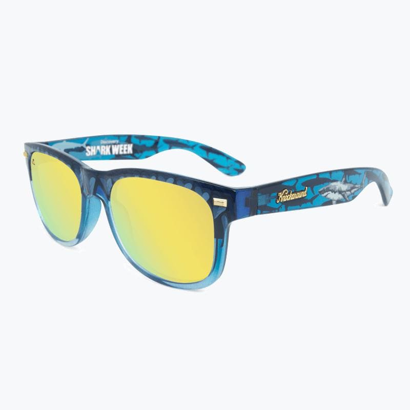 Knockaround Discovery Channel Shark Week Sunglasses 2020--top left view