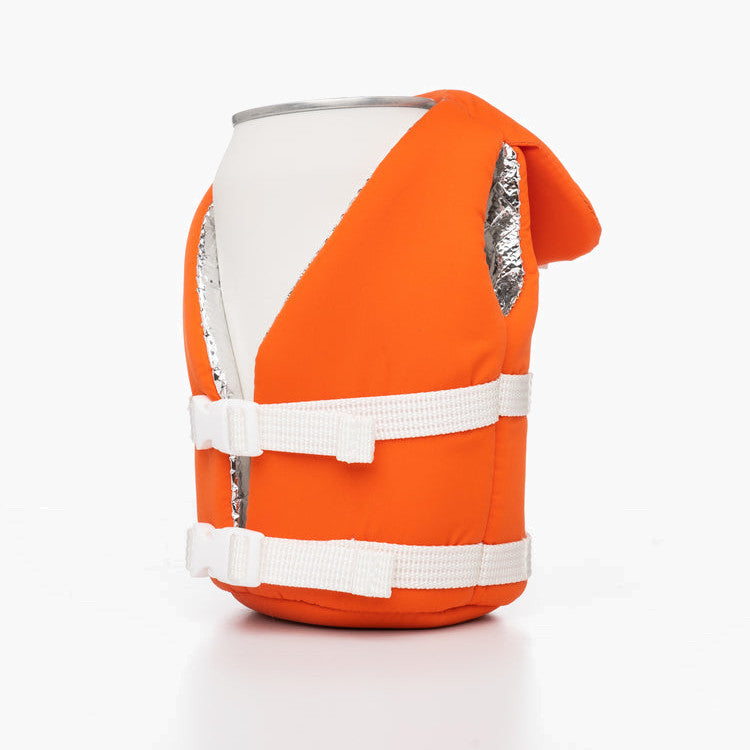 puffin cooler beverage life vest - left angle view