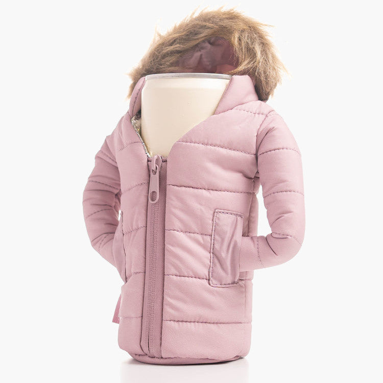 puffin cooler beverage parka pink - left angle view