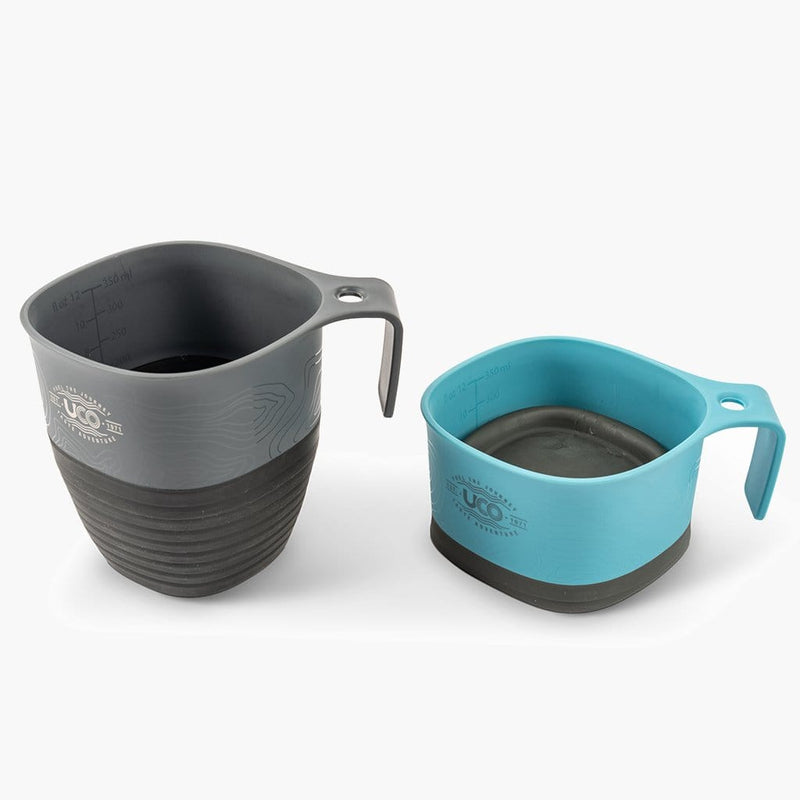 UCO Camp Cup 2 Pack--Venture/Classic Blue--Collapses to half the height