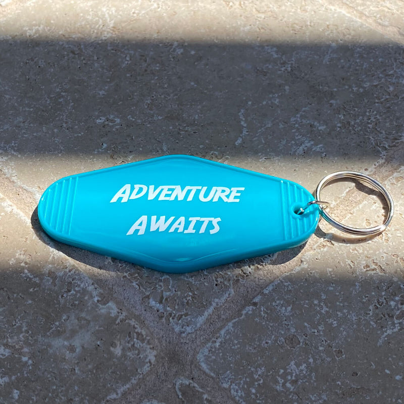 Advanced Primate Adventure Awaits Retro Motel Key Tag -- Lifestyle Image