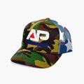 Adanced Primate American Flag Meshback Green Camo--Front View