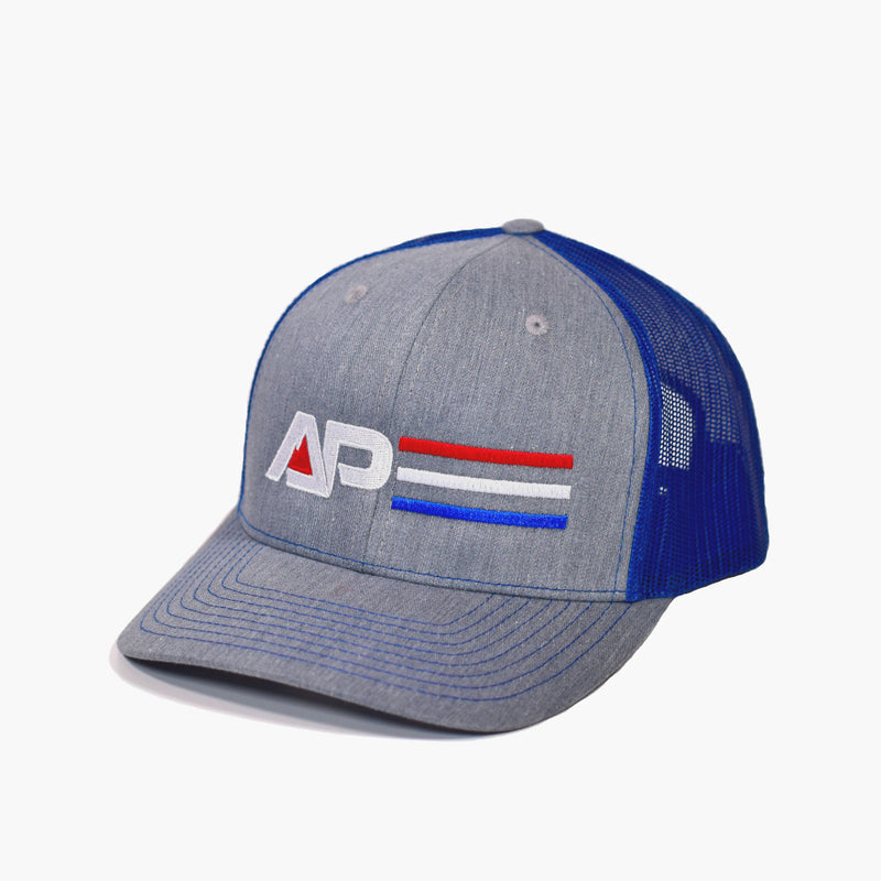 Advanced Primate Mountains & Stripes Hat Royal--front angle view