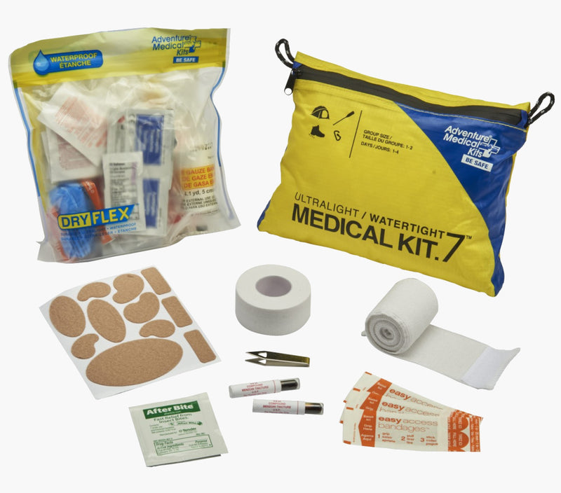 Adventure Medical ultralight watertight medical kit -- contents  view