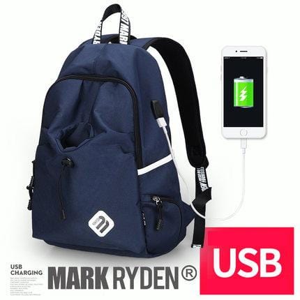 Collegiate Edition Backpack--deep blue--USB port