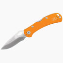 buck spitfire lockback orange - front view