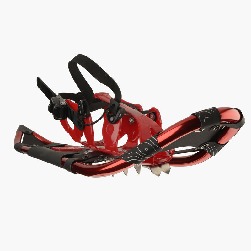 Crescent Moon All Terrain Snowshoes Gold 9 Red - Angle View