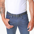 Jelt Black Granite Elastic Belt--worn by man