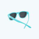 knockaround affordable kids sunglasses matte blue and yellow premiums-back view