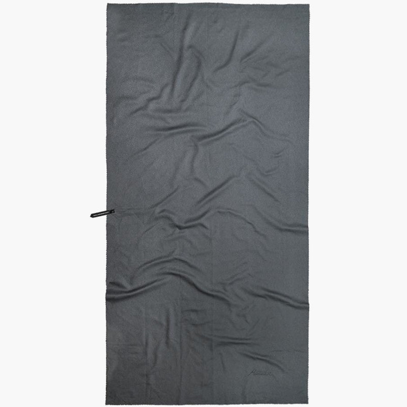 Matador nanodry shower towel charcoal grey - flat view