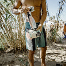 Matador packable beach towel stoney - lifestyle view