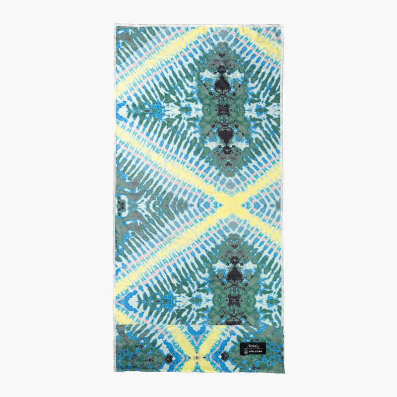 Matador packable beach towel tie dye - flat view