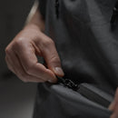 matador packable towel poncho - charcoal zippered pocket view