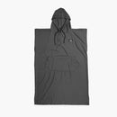 matador packable towel poncho - charcoal flat view