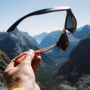 Ontario Wood Rasta/Polarized Lens-in front of a gorge.