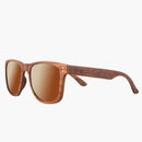 Ontario Wood Mahogany/Brown Fade Polarized Lens--Left Angled Front VIew