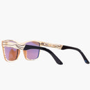 Tamarack White Zebra/Sky Mirror Polarized Lens--left rear view.