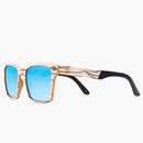 Tamarack White Zebra/Sky Mirror Polarized Lens--left front side view