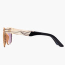 Tamarack White Zebra/Sky Mirror Polarized Lens--left side view.