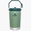 stanley the iceflow flip straw jug 40 oz hammertone green- front view