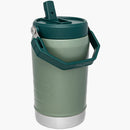 stanley the iceflow flip straw jug 40 oz hammertone green- open view