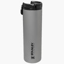 stanley titanium travel mug sandblasted - front view