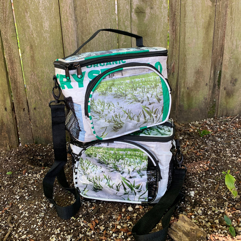 Torrain Plunge Cooler Bag Green White Black - two view
