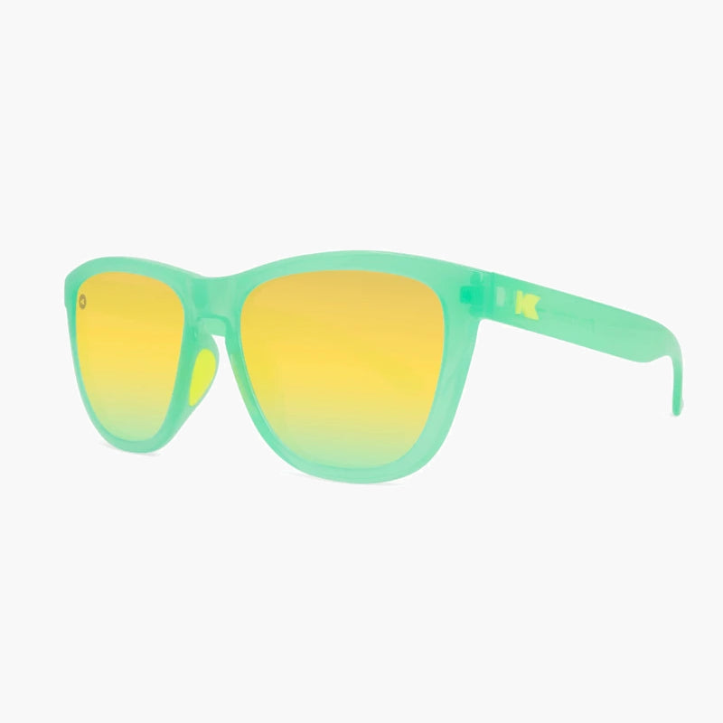 Knockaround Jelly Melon Yellow Sport Sunglasses--side view