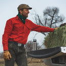 Grip6 Men's Black Flag Belt--male standing by a truck bed