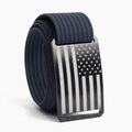 Grip6 Men's Black Flag Belt--navy strap