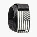 Grip6 Men's Gunmetal Flag Belt--raven strap