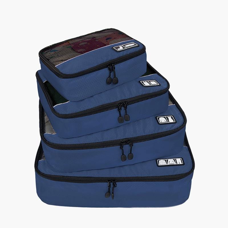 4-Piece Breathable Packing Cubes--Blue