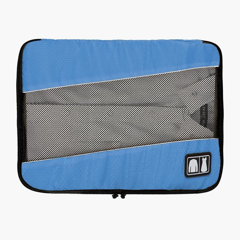 4-Piece Breathable Packing Cubes--Sky Blue--top view