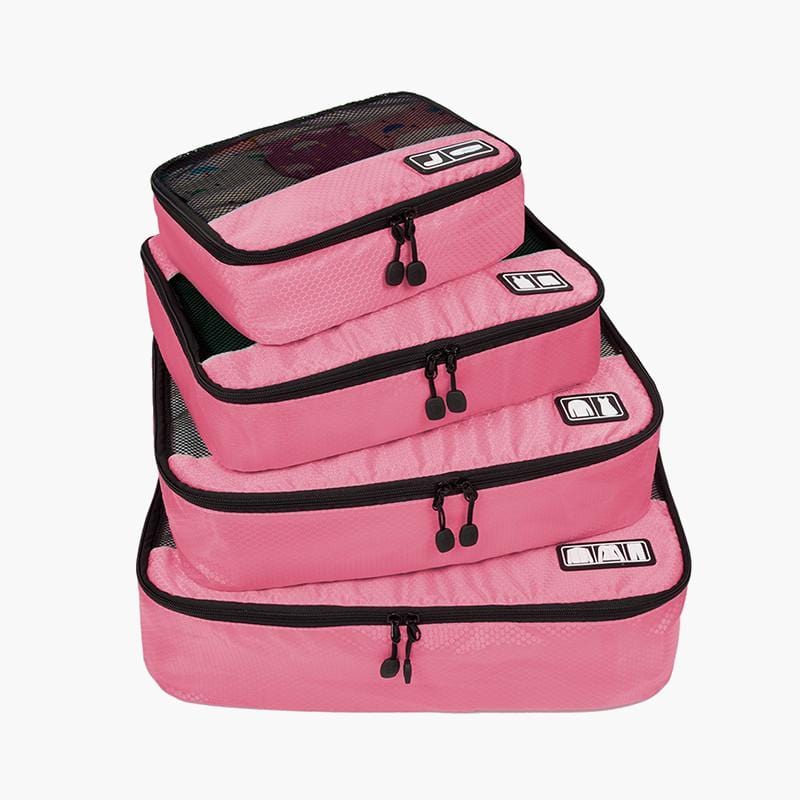 4-Piece Breathable Packing Cubes--Pink