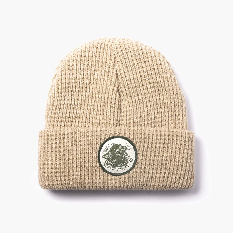 Creatures Waffle Cuff Beanie--stone color