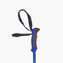 Crescent Moon Blue Trekking Poles--handle view