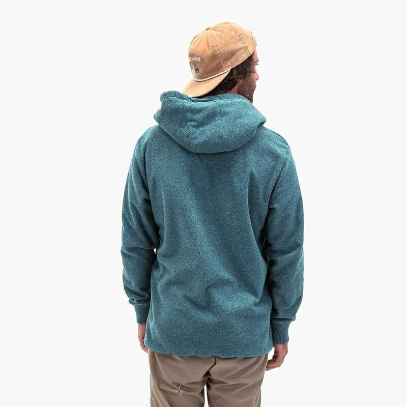 Deso Supply Co. Ropi Patina Snap Hoodie--on model--back view